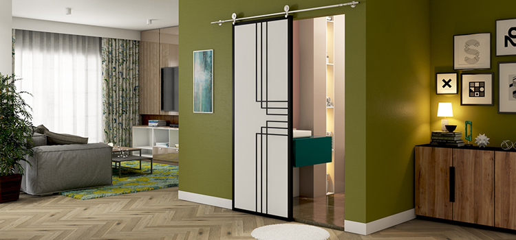 sliding bathroom door installation in Ione